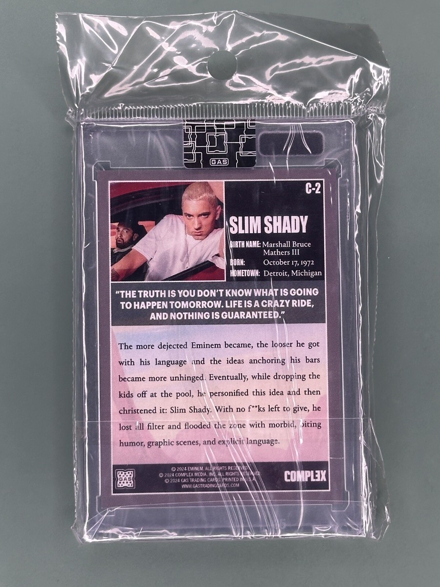 EMINEM SLIM SHADY サイン入りカード 19/40 COMPLEX Eminem Open Edition Slim Shady Complex x GAS Trading Cards