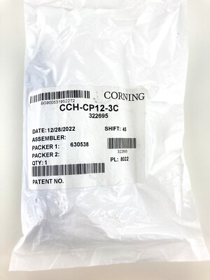 NOB - Corning CCH-CP12-3C Panel 12 SC Singlemode/SM, Simplex, 12 Fiber OS2 UPC