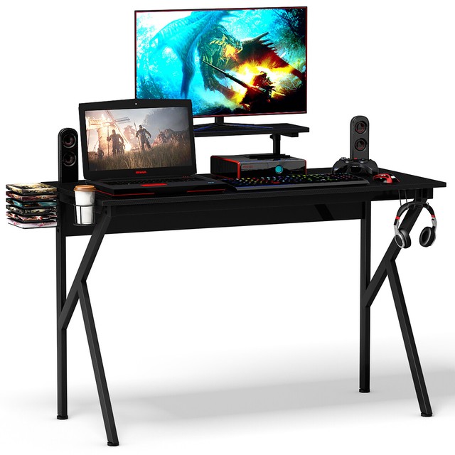 Gaming Desk Computer Desk Pc Table Workstation With Cup Holder