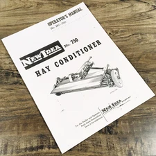 New Idea No. 750 Hay Conditioner Operators Owners Service Manual w Parts List