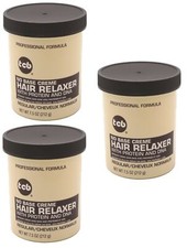 BL Tcb Hair Relaxer No Base Creme 7.5oz Regular Jar X 3 Packs