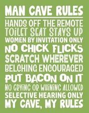 Magnolia Design Co Adhesive Reusable Silkscreen Stencil "Man Cave"