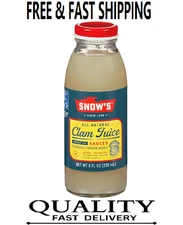 Snow's All Natural Clam Juice, 8 oz Bottle - Gluten Free, 8 Fl Oz (Pack of 1)