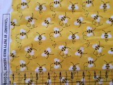 Fabric Cotton 2yd& 30” Bees Novelty Yellow NEW Quilting Sewing Crafts Whimsical 