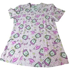 GT Performance Womans Pink Hedgehog Short Sleeve Lightweight Scrub Top