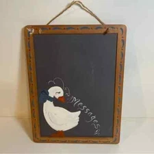 Vintage Hand Painted 8”x11” Goose Chalkboard Message Board
