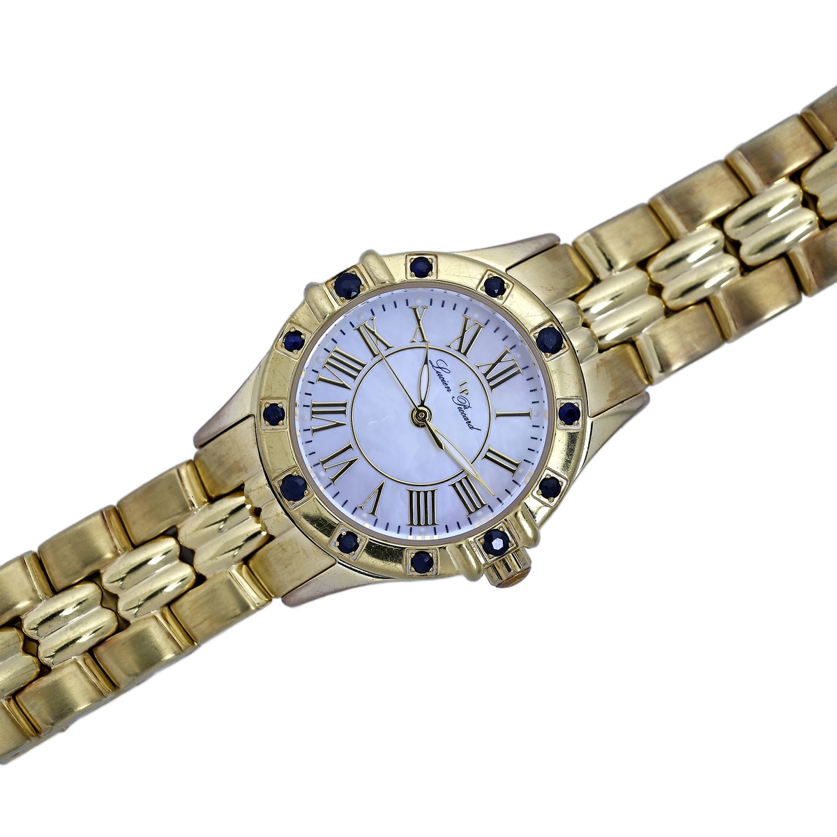 Lucien Piccard Stainless Steel Gold Tone Sapphire Bezel Ladies Swiss Watch 31mm Lucien Piccard Stainless Steel Gold Tone Sapphire Bezel  main image 3