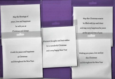 NEW!! 10 CHRISTMAS CARD INSERTS,5 GREETINGS, PRE-CUT, A6, A5, 6X6, 5X5, 7X5