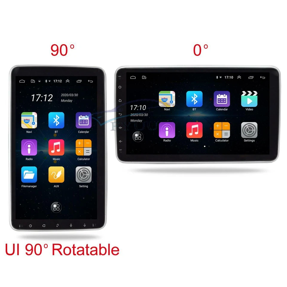 Universal 1DIN 9" Pantalla Táctil Giratoria HD Coche Estéreo Radio GPS Wifi Espejo Enlace Foto 3 de 4