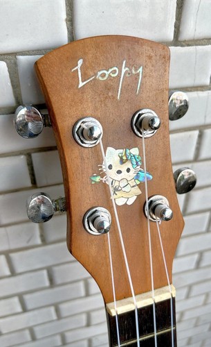 Solid Acacia Koa concert Ukulele satin polished cat inlaid UKC188 - Picture 4 of 13