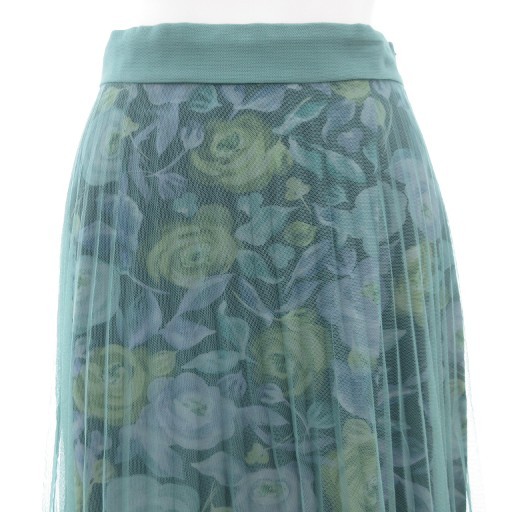【Skirts】BURBERRY Women's Tulle Pleated Skirt Flared Knee-Length Floral thumbnail 4