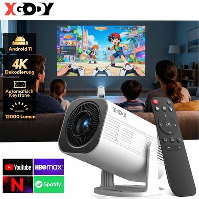 XGODY 4K Beamer HD Android Mini Projektor 1080P WiFi Heimkino Bluetooth Heimkino