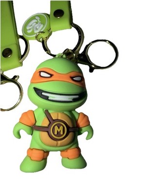 TMNT MICHELANGELO 3D Keychain Ring Characters  Mirage Cowabunga Party Dude