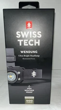 Swiss Tech Rechargeable 500 Lumens LED Headlamp IPX4 - Weatherproof New Sealed