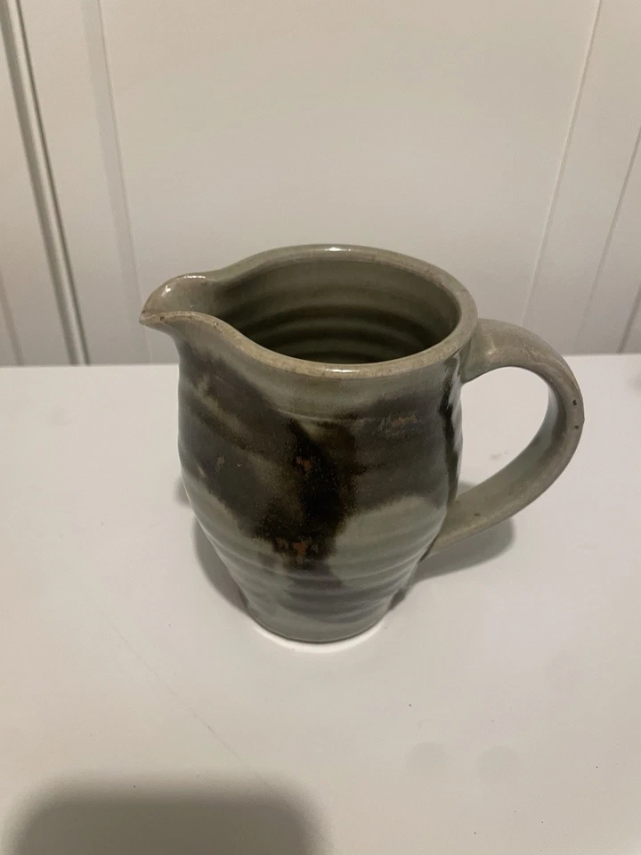 Jug  Design Unmarked Studio Pottery Cream Or Flower Arranging Decor Farmhouse - Image 3 of 4