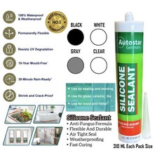 AutoStar Adhesive Sealant Silicon Neutral Cure Gap Filler Double Glazing 280ML