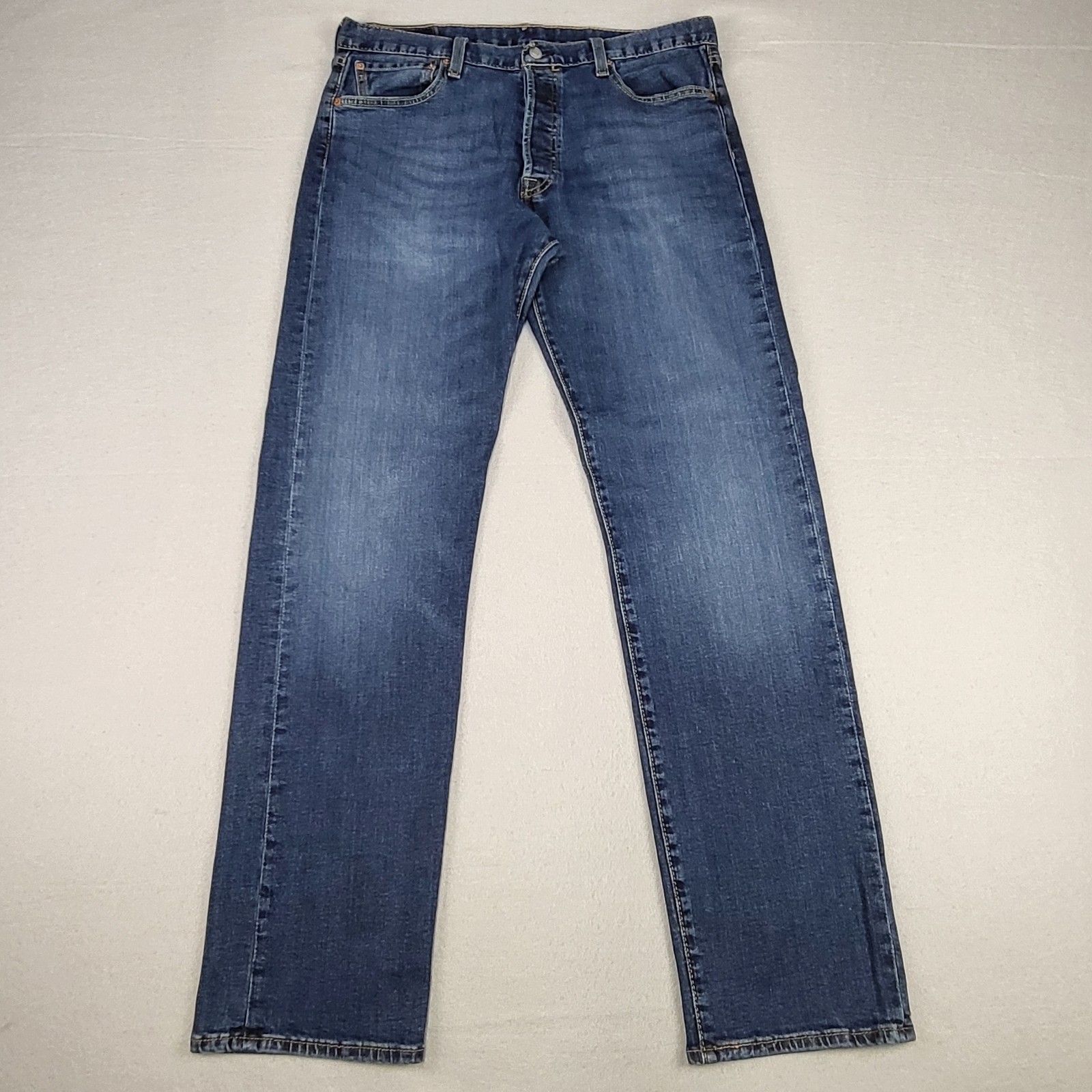 Levis 501 Denim Jeans Mens 34x34 Blue Dark Wash Western Cowboy Rodeo