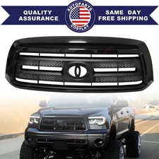 Painted Black Front Bumper Upper Grille For 2010 2011 2012 2013 Toyota Tundra