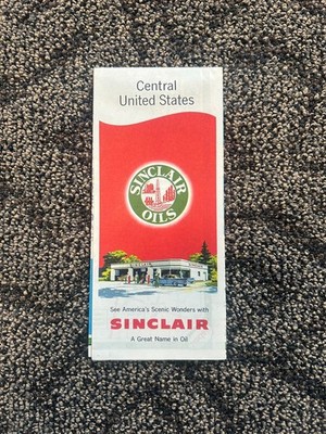 Vintage Sinclair Central United States Road Map