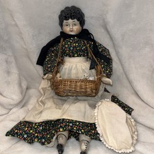 Vintage 18 China Head 5 Doll cloth body Reproduction