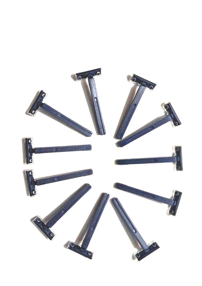 LOTE DE 100 maquinillas de afeitar desechables azules de doble hoja. Foto 2 de 2