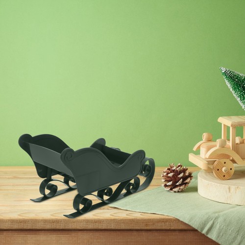Schlittendekoration Rentier-Tischdekoration Miniatur-Schlitten-Anhänger - Bild 11 von 12