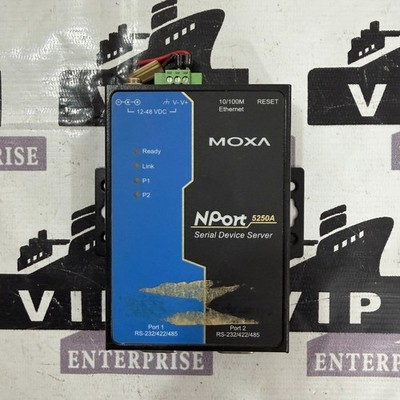 MOXA NPORT 5250A SERIAL DEVICE SERVER FREE FAST SHIPPING