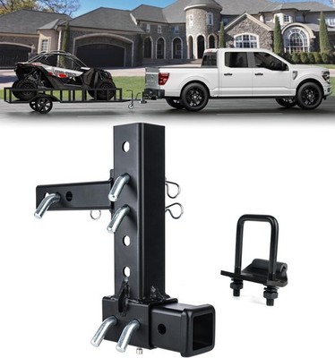 Adjustable Trailer Hitch Riser 4-10'' Drop Rise Hitch Adapter 5000lb