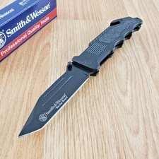Smith & Wesson Border Guard Folding Knife 4.25" 7Cr17 Steel Blade Aluminum