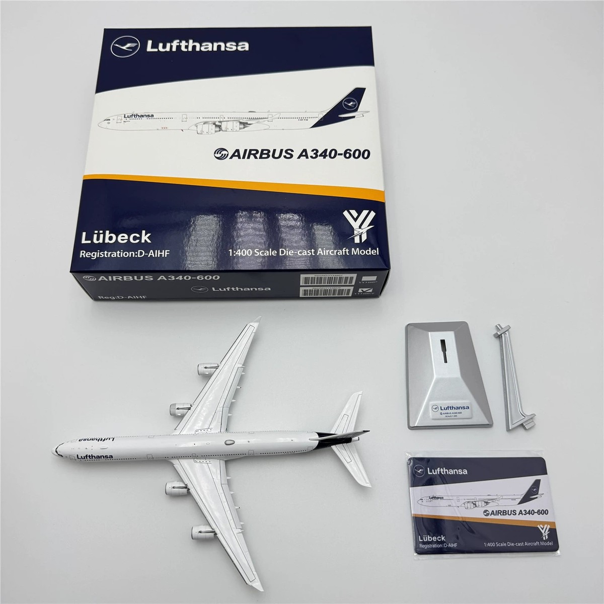 YY Wings 1/400 Lufthansa Airlines A340-600 D-AIHF Aircraft MODEL