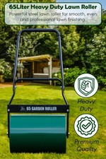 65L Heavy Duty Garden Lawn Roller Sand Water Filled Barrel Metal Drum Grass Seed