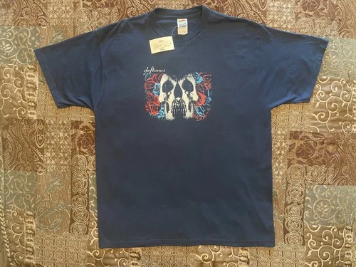 Vintage 2003 Deftones T Shirt XL Deadstock NWT Skull Roses Fruit of the Loom Y2K - product listing photo