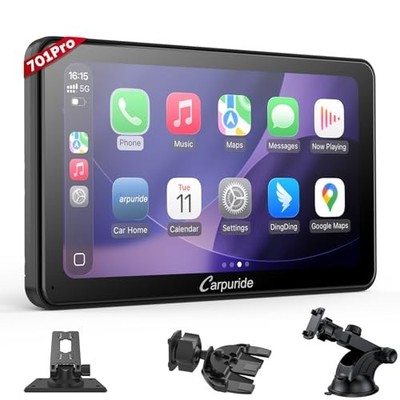 Carpuride W701 Pro Portable Carplay & Android Auto Car Stereo | 7'' 1080p Screen