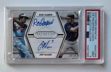 2022 Topps Definitive Joe Mauer Rod Carew Dual Auto Collection Twins HOF PSA 9