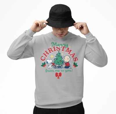 Peanuts Xmas Snoopy Charlie Brown Merry Friendship Lights klassisches Sweatshirt
