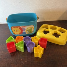 Fisher Price Shape Sorter Toy Bucket w Shapes Baby Toddler Learning Toy