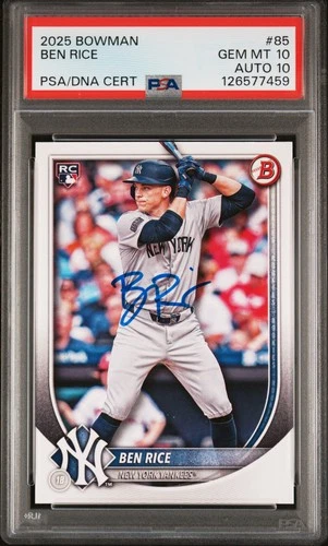 Ben Rice 2025 Bowman Ben Rice #85 Auto