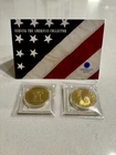 24k Gold layered, Liberty Collectible Coin Set.  Uncirculated With COA.