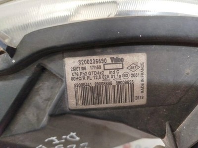 8200236590 scheinwerfer links RENAULT KANGOO F KC0 AUTHENTIQUE 2005 425031