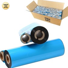 Zebra 24 Rolls 4.33" x 244' Resin Enhanced Wax Ribbon for Thermal Label Printers