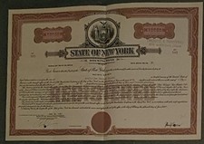 Obligacje mieszkaniowe State New York 06.1950 - 06.1970 1,75 % 10.000 USD