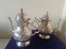 Coppia teiera e lattiera in silverplate vintage vedi peso