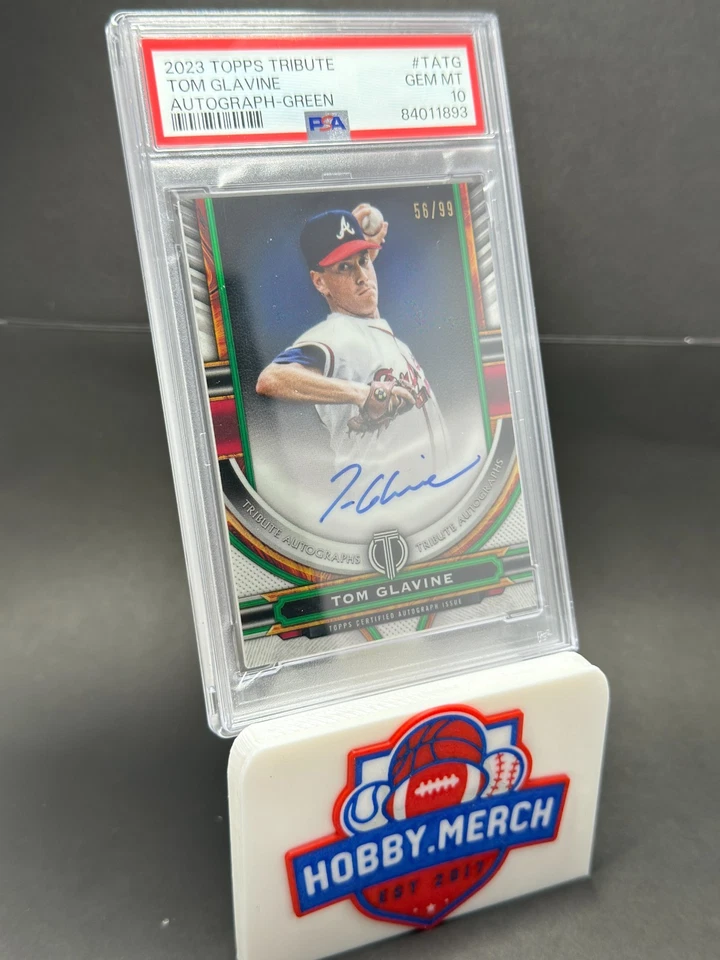 RARE 2023 Topps Tribute - Tribute Autographs Tom Glavine Auto /99 PSA 10 POP 2! - Image 2 of 4