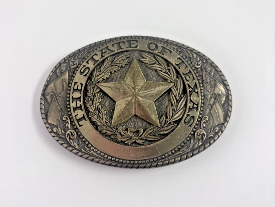 🤠Hebilla de cinturón de latón macizo Tony Lama “State of Texas” de colección - Western Cowboy🤠 Foto 2 de 4
