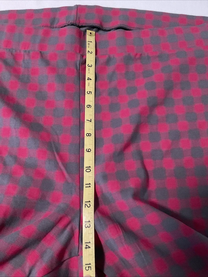Leggings tórridos rosa y gris a cuadros pantalones mezcla de algodón talla 6X 30 6 NUEVO Foto 4 de 4
