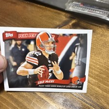 2010 Topps Peak Performance Colt McCoy Rookie #PP50 Cleveland Browns NFL Card. rookie card picture