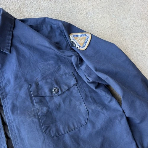 Vintage Chevrolet Technician Mechanic Workwear Zip Up Canvas Jacket Men’s XL image 3