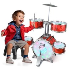 Drum Set for Kids 3-5, Musical Toy with Lights for Toddler Musical For