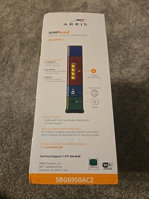 ARRIS Surfboard SBG6950AC2 DOCSIS 3.0 AC1900 Cable Modem open box 