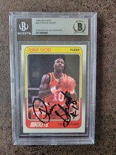 1988-89 Fleer Basketball Purvis Short #54 - Beckett Autograph - Houston Rockets